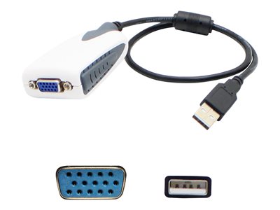 AddOn 5-pack 8in USB 2.0 (A) to VGA Adapter