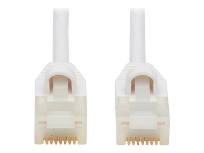 Eaton Tripp Lite Series Safe-IT Cat6a 10G Snagless Antibacterial Slim UTP Ethernet Cable (RJ45 M/M), White, 7 ft. (2.13 m)