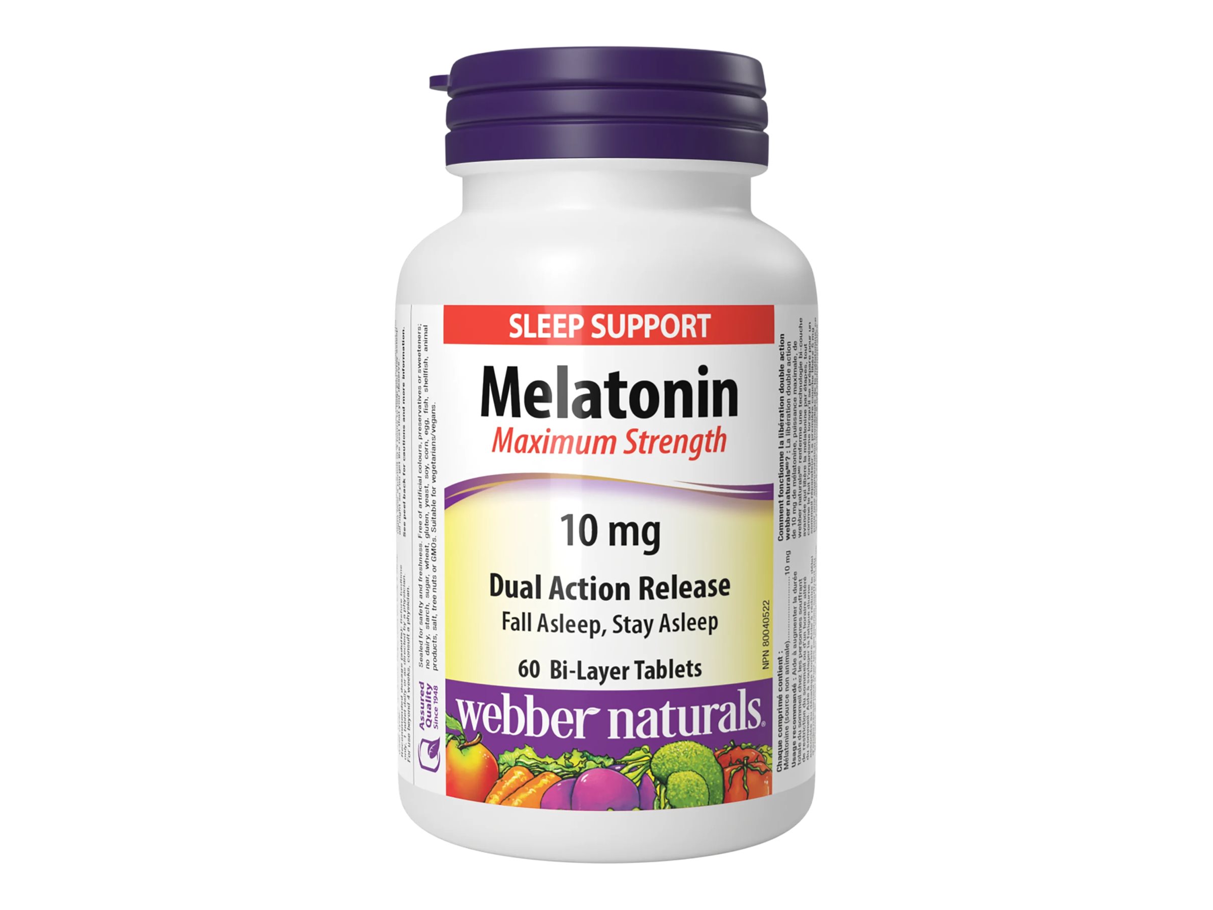 Webber Naturals Maximum Strength Melatonin Bi-Layer Tablets - 10mg - 60's