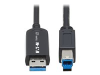 Eaton Tripp Lite Series USB 3.2 Gen 1 Plenum-Rated Fiber Active Optical Cable (AOC) - A/B M/M, Black, 20 m - USB cable - USB Type A to USB Type B - 20 m