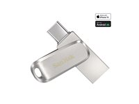SanDisk Ultra Dual Drive Luxe 512GB USB 3.2 Gen 1 / USB-C USB stick Sølv