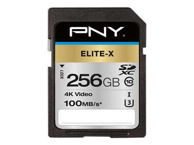 PNY Memory Card 256 GB SDHC SD ELITE X - P-SD256U3100EX-GE