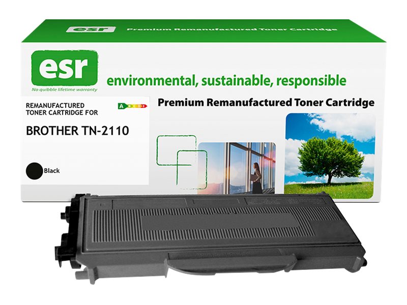 ESR Toner cartridge compatible with Brother TN-2110BK black remanufactured 1.500 pages