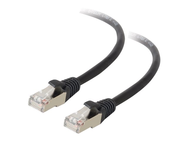 Image of C2G Cat5e Booted Shielded (STP) Network Patch Cable - patch cable - 1 m - black