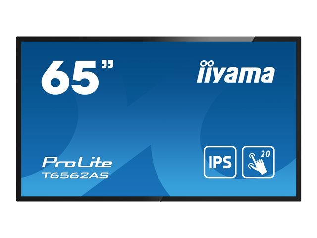 Iiyama Prolite T6562as B1 65 Class 645 Viewable Led Backlit Lcd Display 4k For Digital Signage Interactive Communication