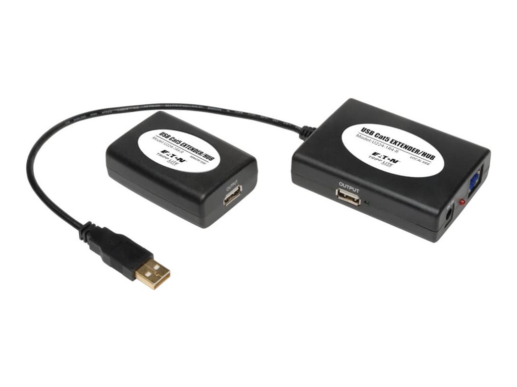 Eaton Tripp Lite Series 4-Port USB 2.0 Hi-Speed USB Over Cat5 Hub with 3 Local Ports & 1 Remote Port
