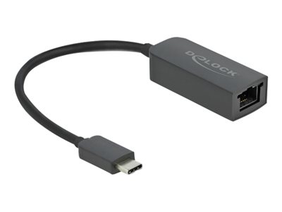 DELOCK Adapter USB Typ-C Stecker zu 2,5 Gigabit LAN kompakt - 66645
