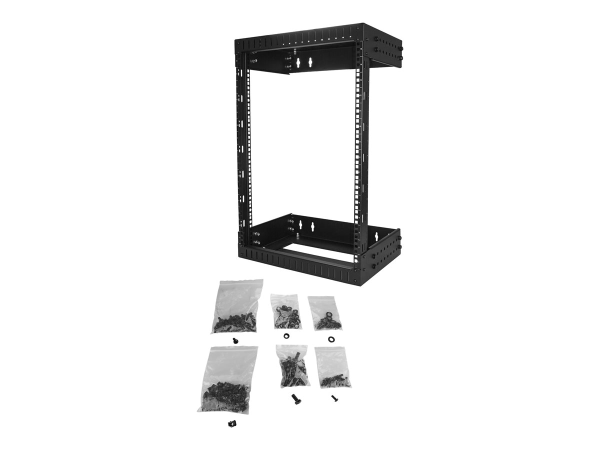 StarTech.com 15U 19" Wall Mount Network Rack, Adjustable Depth 12-20" 2 Post Open Frame Server Room Rack for AV/Data/ IT Communication/Computer Equipment/Switch with Cage Nuts & Screws - 15U Adjustable Rack - rozvaděč stojanový - 15U – foto 4