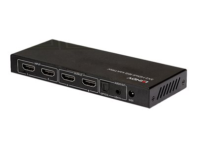 4002888383028 - LINDY 2x2 HDMI 18G Matrix Switch 2+2 Port HDMI-Matrix-Switch 4096 x 2160 Pixel Schwarz