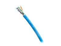 C2G 1000ft (304.8m) TAA-Compliant Cat6a Bulk Foil Shield (F/UTP) Ethernet Network Cable with Solid Conductors-Riser CMR-Rated - Blue