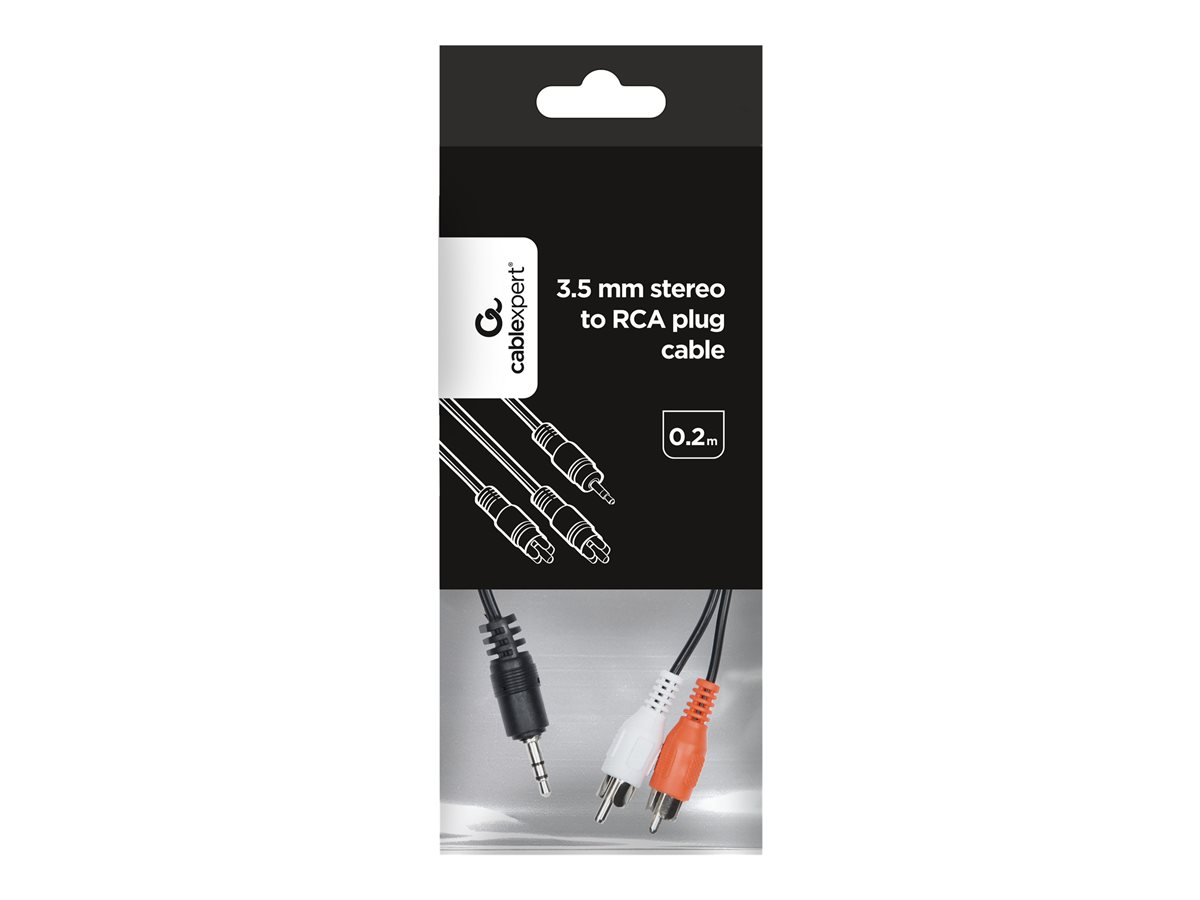 Alte Cabluri - Gembird CCA‑458/0.2, Cablu Audio Jack 3.5mm la 2x RCA, 20 cm