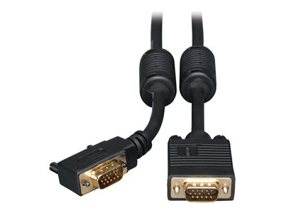 Tripp Lite 3ft VGA Coax Monitor Cable with RGB High Resolution Right Angle HD15 M/M 3'