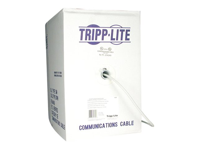 Tripp Lite 1000ft PVC CMR CAT5E CAT5 SOLID UTP BULK CABLE WHITE 1000'