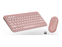 Logitech Pebble 2 Combo, Wireless Keyboard and Mouse, Tonal Rose