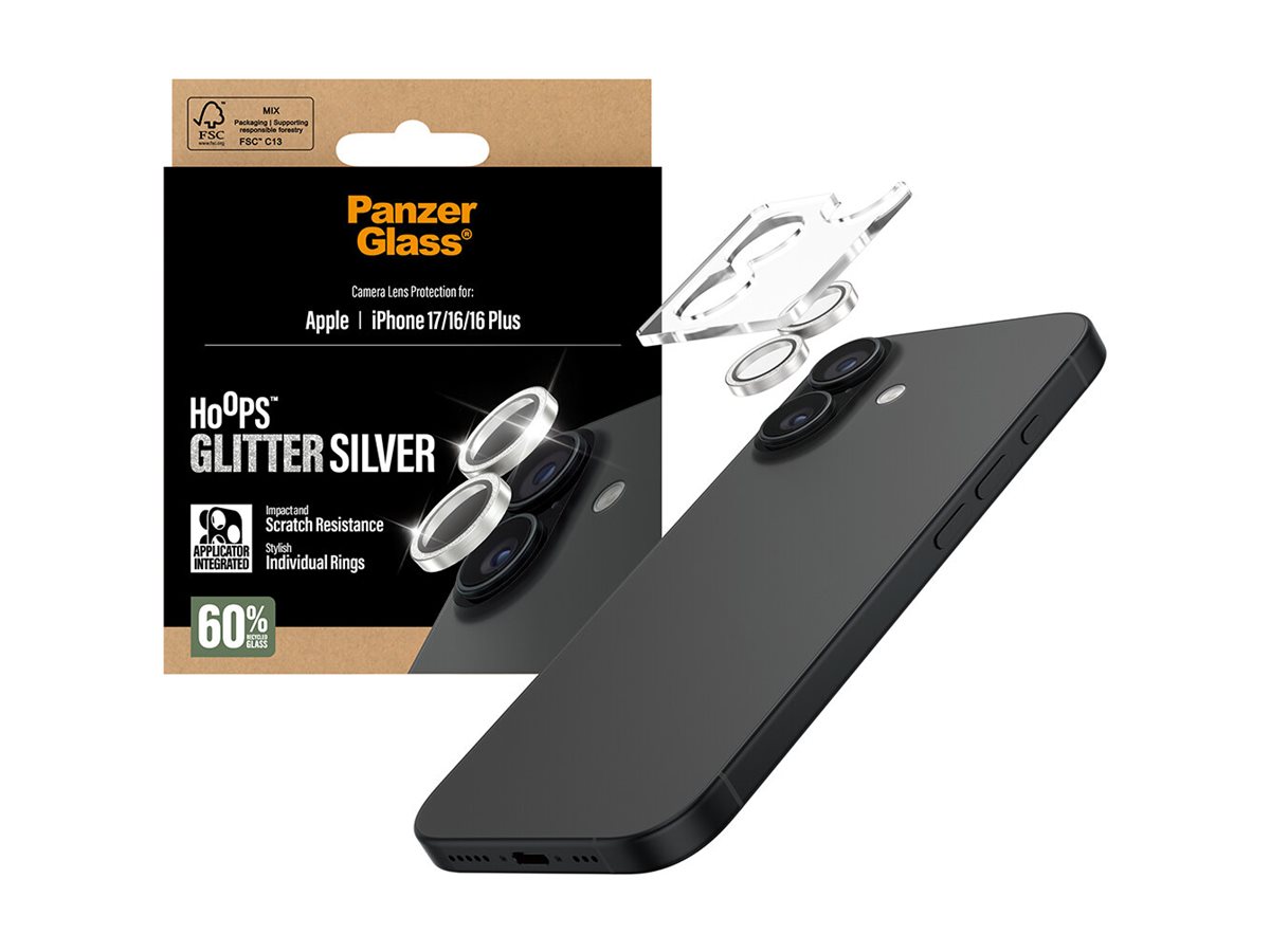 PanzerGlass Hoops Apple iPhone 17/16/16 Plus třpytivě stříbrné – foto 3