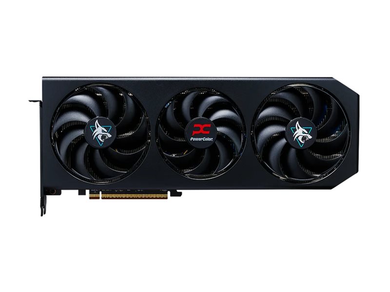 PowerColor Hellhound Radeon RX 9070 XT graphics card Radeon RX 9070 XT 16 Product shot Back 78550