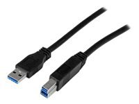 StarTech.com Câble certifié USB 3.0 A vers B de 2 m - Cordon USB3 SuperSpeed USB A vers USB B en noir - M/M