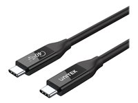 Unitek USB 3.0 / USB 3.1 / USB 3.2 / USB 3.2 Gen2 / Thunderbolt 3 / Thunderbolt 4 USB Type-C kabel 80cm Sort