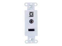 C2G Decorative HDMI Wall Plate with USB and 3.5mm White