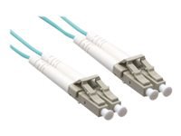 Axiom LC-LC Multimode Duplex OM4 50/125 Fiber Optic Cable - 1m - Aqua