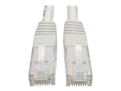 Tripp Lite Premium Cat5/Cat5e/Cat6 Gigabit Molded Patch Cable, 24 AWG, 550 MHz/1 Gbps (RJ45 M/M), White, 100 ft.