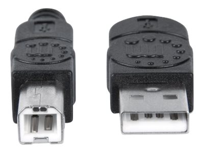 MH USB Kabel A-/B-Stecker 1,8m schwarz - 333368