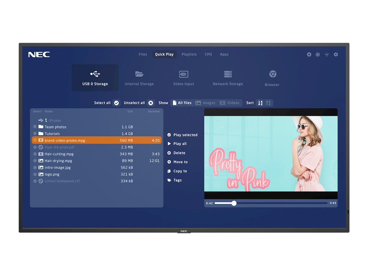 NEC MultiSync P495-MPi4 P Series - 49" displej LCD s LED podsvícením - 4K - pro digital signage