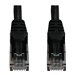 Eaton Tripp Lite Series Cat6a 10G Snagless Molded UTP Ethernet Cable (RJ45 M/M), PoE, Black, 6 ft. (1.8 m)