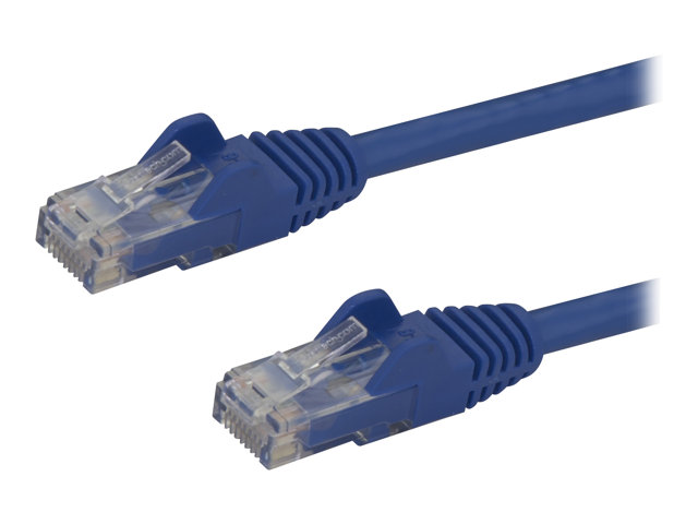 Image of StarTech.com 2m CAT6 Ethernet Cable, 10 Gigabit Snagless RJ45 650MHz 100W PoE Patch Cord, CAT 6 10GbE UTP Network Cable w/Strain Relief, Blue, Fluke Tested/Wiring is UL Certified/TIA - Category 6 - 24AWG (N6PATC2MBL) - patch cable - 2 m - blue