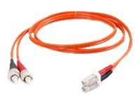 Quiktron Value Series Patch cable LC multi-mode (M) to ST multi-mode (M) 3 m fiber optic 