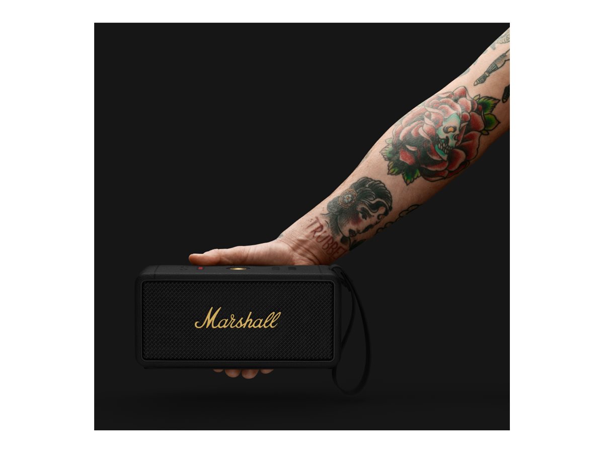 Marshall Middleton Portable Bluetooth Speaker - Black and Brass