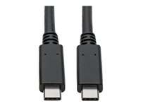 Eaton Tripp Lite Series USB-C Cable (M/M) - USB 3.2, Gen 2 (10 Gbps), 5A (100W) Rating, USB-IF Certified, Thunderbolt 3 Compatible, 3 ft. (0.91 m) - USB-C cable - USB-C to USB-C - 90 cm
