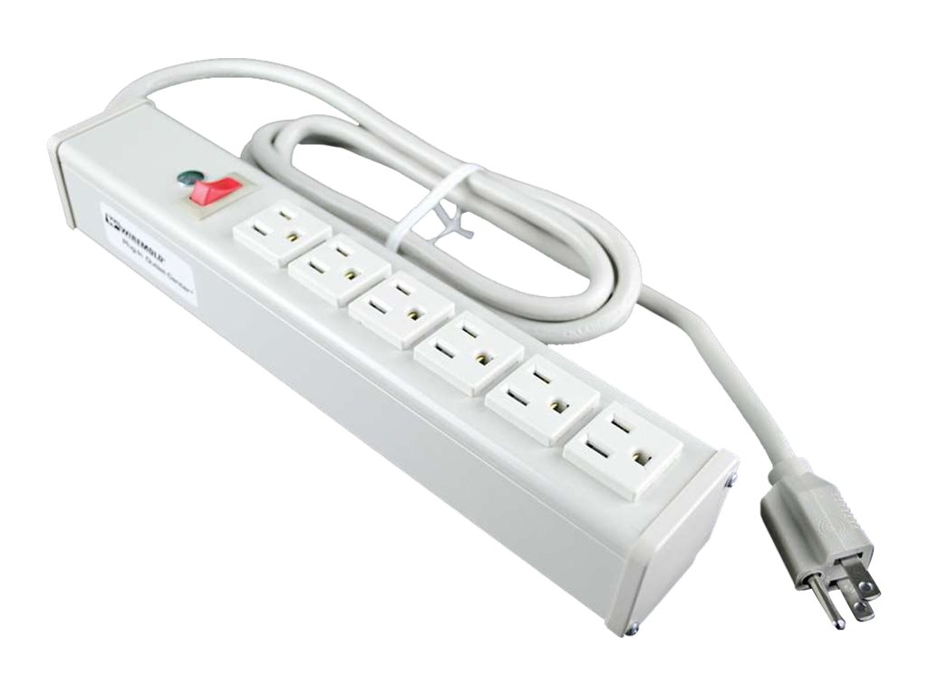 C2G 6ft Wiremold 6-Outlet Plug-In Center Unit 120v/15a Lighted Switch Power Strip