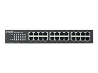 Zyxel GS1100 Series GS1100-24E - switch - 24 ports - unmanaged - rack-mountable