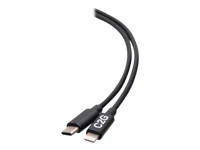 C2G 6ft (1.8m) USB-C Male to Lightning Male Sync and Charging Cable - Black