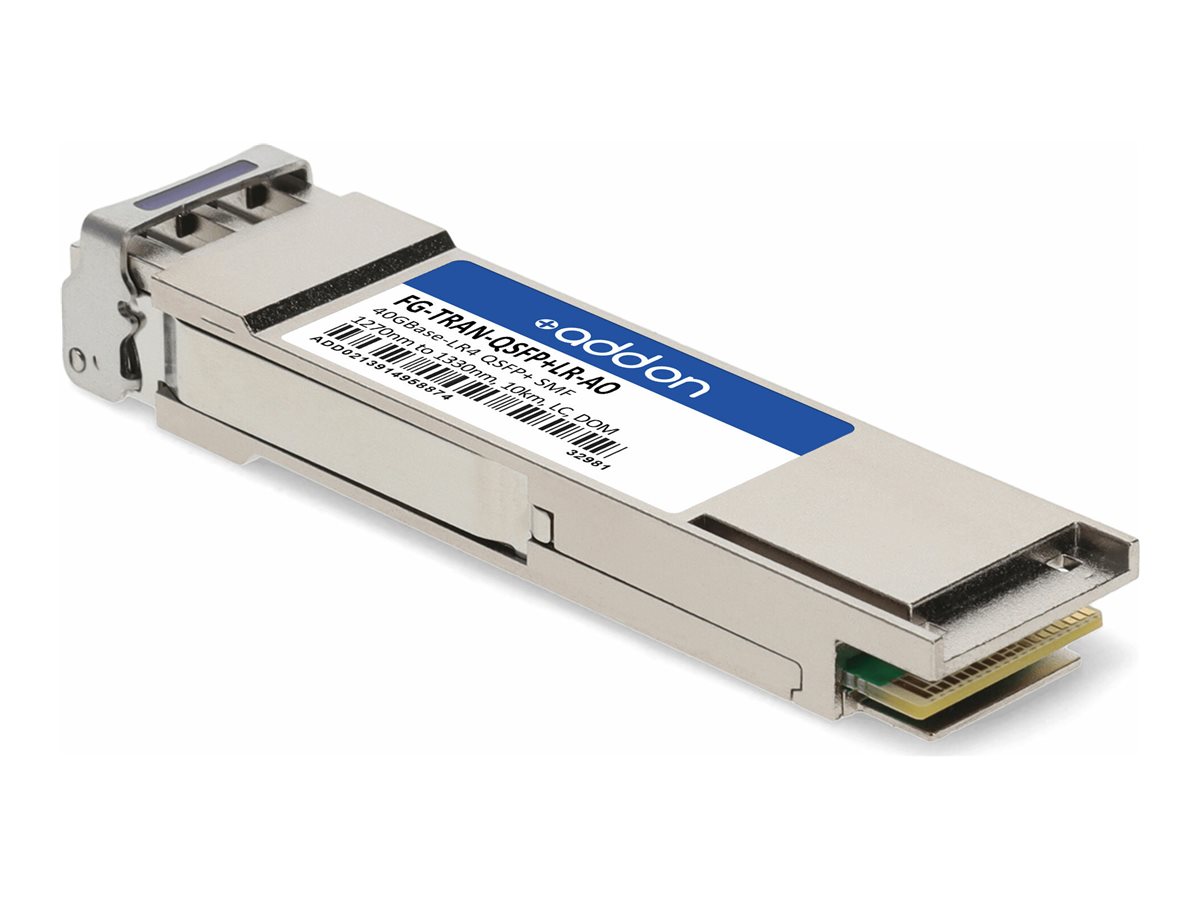 AddOn - QSFP+ transceiver module (equivalent to: Fortinet FG-TRAN-QSFP+LR)