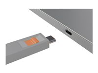 Kit bloqueur de port USB Type C avec clé et 4 verrous, orange