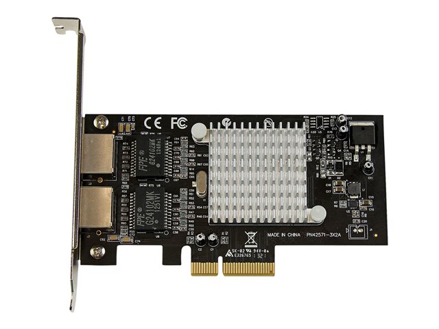 Image of StarTech.com Dual Port PCI Express (PCIe x4) Gigabit Ethernet Server Adapter - 2 Port Network Card - Intel i350 NIC - GbE Network Card (ST2000SPEXI) - network adapter - PCIe 2.1 x4 - Gigabit Ethernet x 2