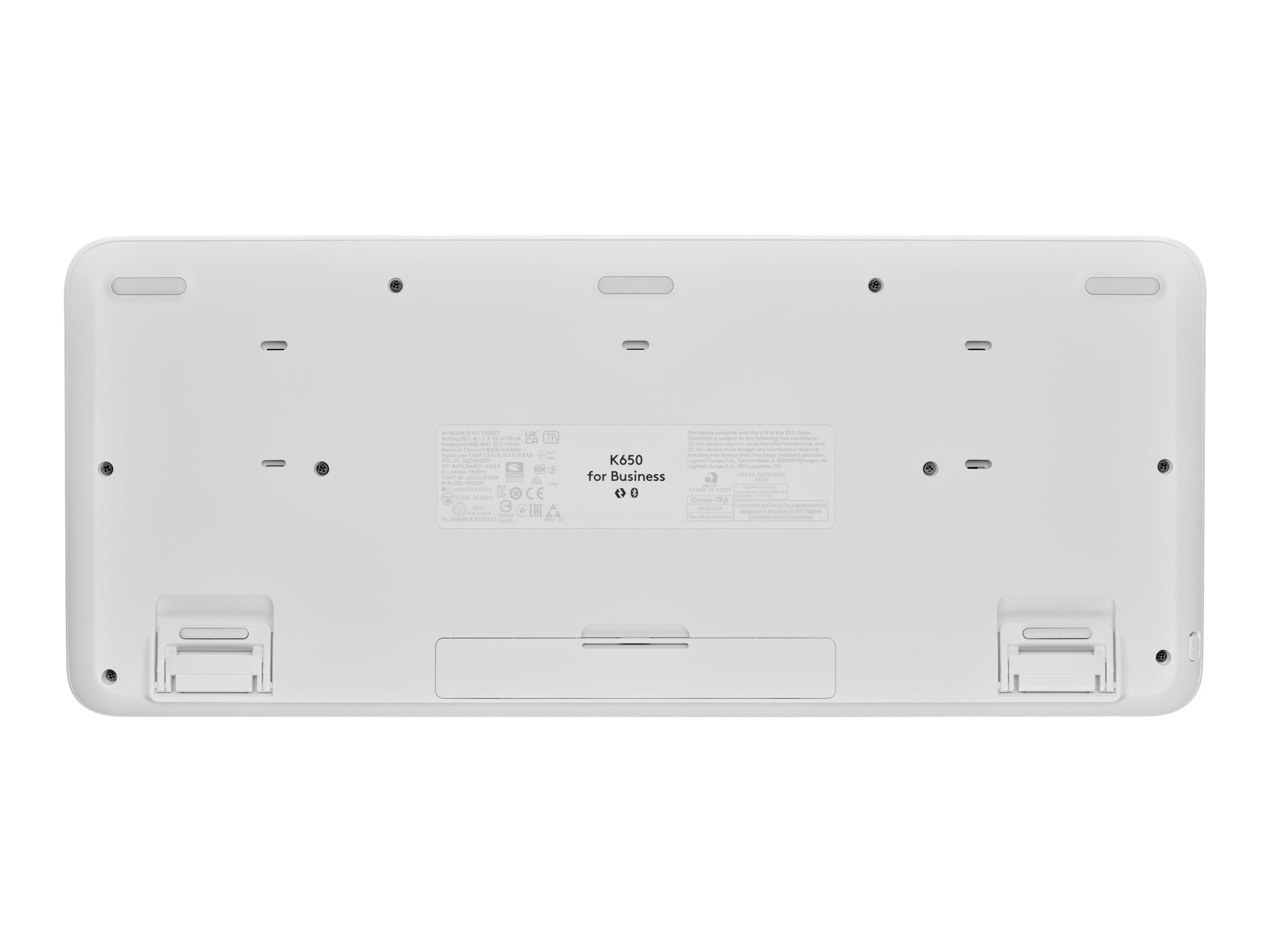 Logitech Signature K650 keyboard QWERTY English off-white Input Package view Left-angle 78100