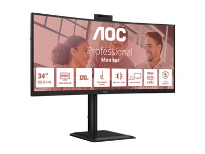 AOC 86,3cm (34)  CU34E4CW  21:09 2xHDMI+DP+USB-C+Webc.Curv.