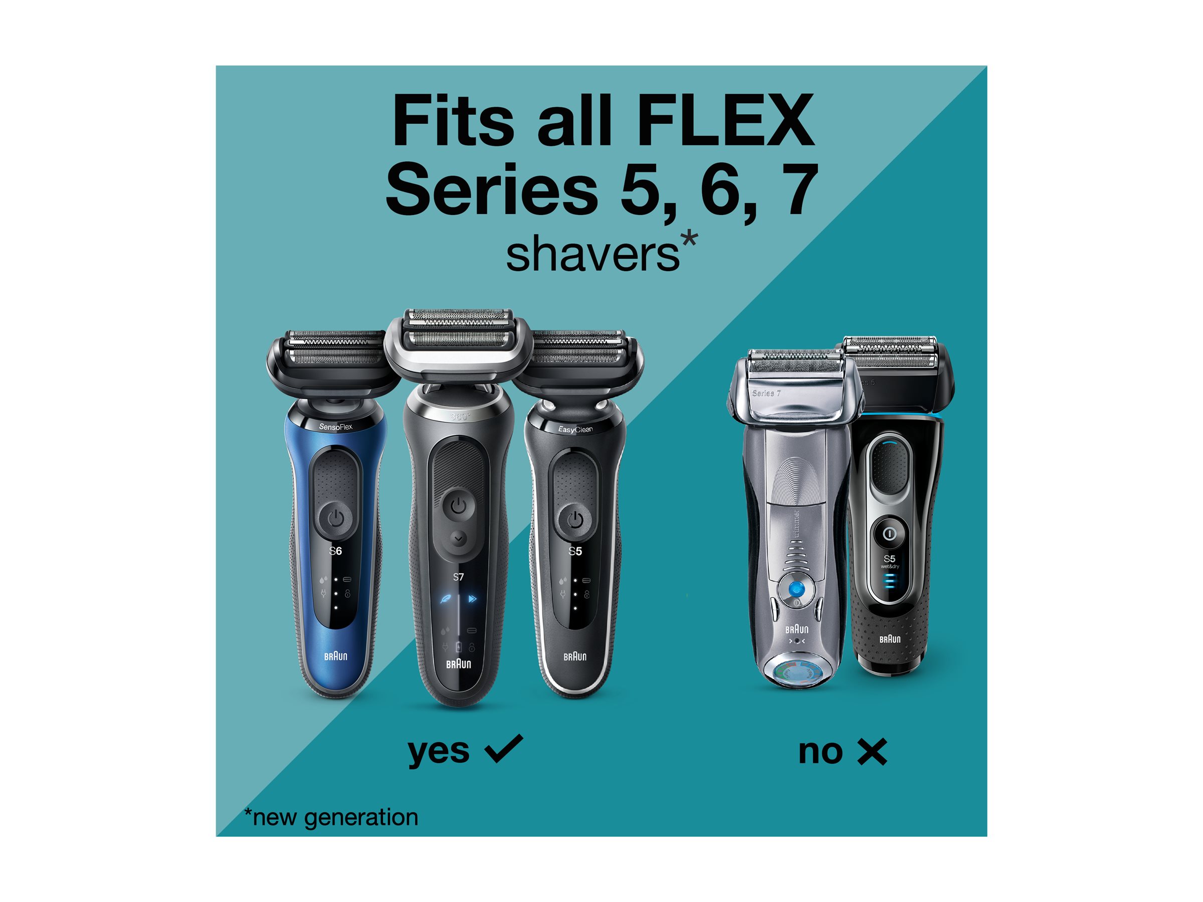 Braun Series 7 Shaving Head for Shaver - Silver - 74S