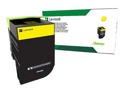 Image of Lexmark X317 - yellow - original - toner cartridge - LCCP, LRP