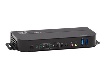 Tripp Lite HDMI KVM, 2-Port 4K 60Hz 4:4:4, HDR, HDCP 2.2 Support, IR Remote and USB Cables