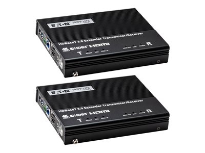 Eaton Tripp Lite Series HDBaseT 3.0 Transmitter and Receiver Kit, HDMI 4K 60 Hz (4:4:4), RS-232, IR Control, Up to 328 ft. (100 m), TAA