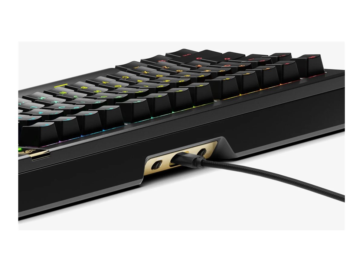 Glorious GMMK3 PRO HE keyboard prebuilt 75% QWERTY English black Input Product shot Close-up 75550