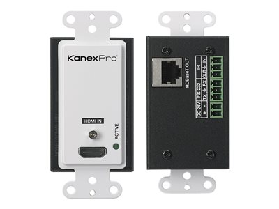 KanexPro Single HDMI 2.0 Wallplate over HDBaseT 70M w/ IR & POC Receiver Set