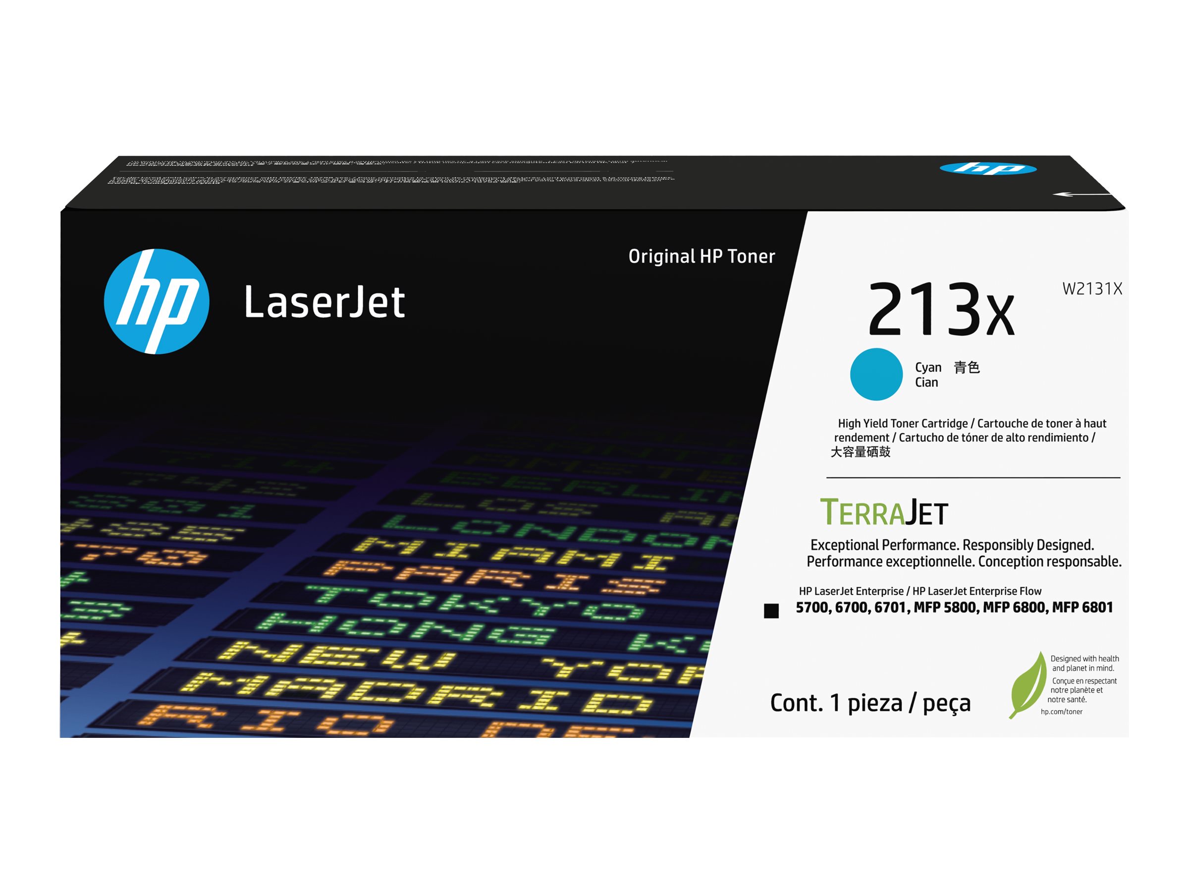 Hp 213x High Yield Cyan Original Laserjet Toner Cartridge W2131x