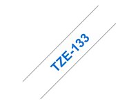BROTHER Ruban TZe133 12mm Bleu sur fond