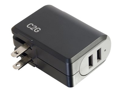 C2G 2-Port USB Wall Charger - AC Power Adapter