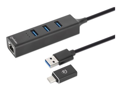 MANHATTAN 180894, Kabel & Adapter USB Hubs, MH 3-Port 180894 (BILD1)